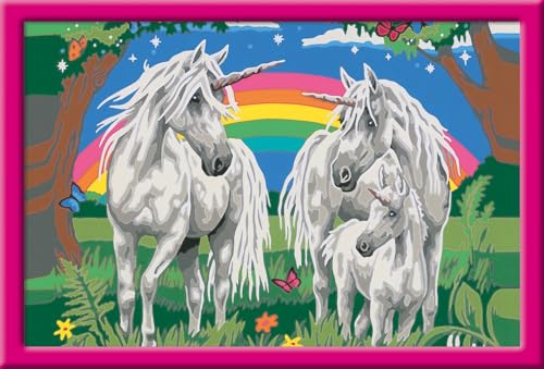 Ravensburger CreArt 28908 - Fabelhafte Einhornwelt - Malen nach Zahlen Delfine für Kinder ab 9 Jahre von Ravensburger