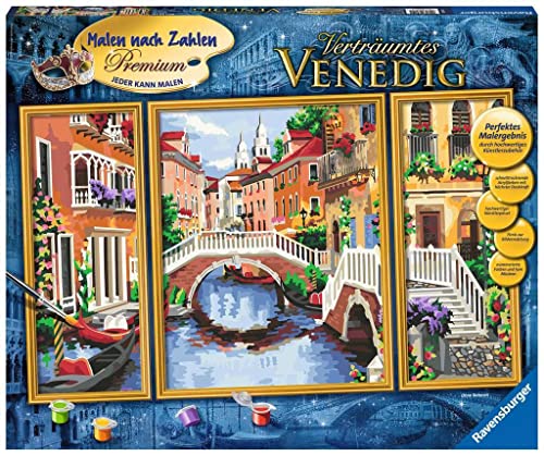 Ravensburger Malen nach Zahlen 28914 - Verträumtes Venedig - Perfektes Malergebnis durch hochwertiges Künstlerzubehör, ohne Rahmen von Ravensburger