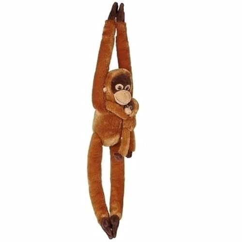 Ravensden Weicher Plüsch-Orang-Utan zum Aufhängen mit Baby, 84 cm von Ravensden