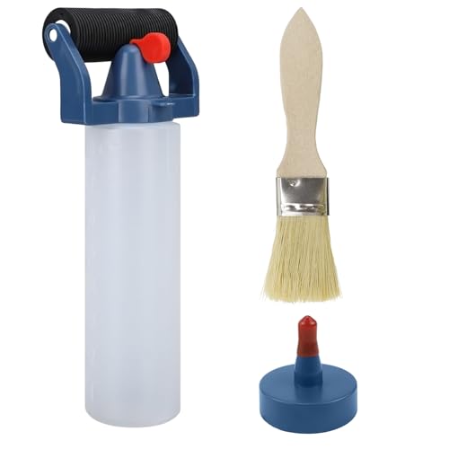 Raxfekro Holzleim Leimflasche Set mit Leimpinsel, Leimspender Leere Leimflaschen zum Gleichmäßigen Auftragen von Leim auf Holzoberflächen von Raxfekro