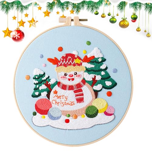 Kreuzstich-Sets für Erwachsene Anfänger, Stickstich-Übungsset, Weihnachts-Stickerei-Kits, Nadelspitzen-Kits, Stickstiche, Kreuzstich-Sets mit Mustern, Anfänger, Erwachsene von Raxove