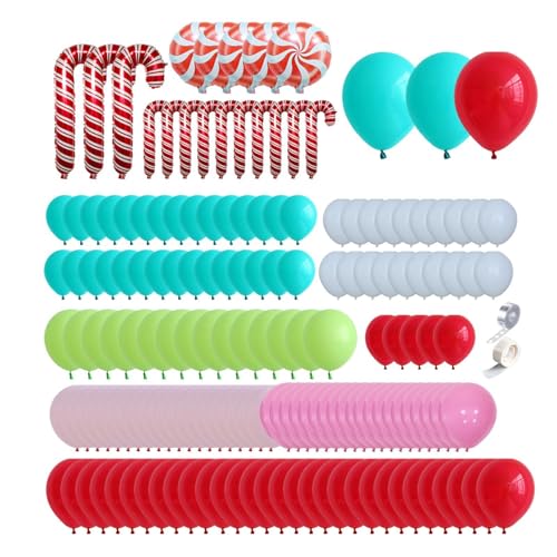 Merry Balloons Arch Set - Garland Arch Kit Red Green Balloons | Classic And Safe Decor Balloons Garland For New Year And Surprised von Raxove