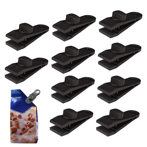 Planen-Clips, Robuster Verriegelungsgriff – 10 Stück Planen-Klemmen, Planen-Clips | 10 Stück Karabinerhaken, Robuste Bootsabdeckungs-Clips, Sonnenschutz-Clips Für Planen, Autoplanen, Markisen von Raxove