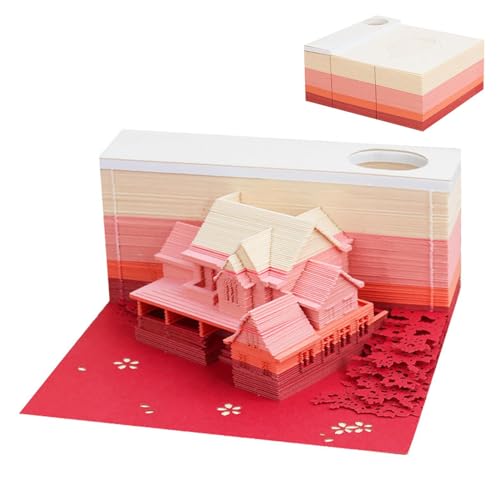 Raxove 3D-Notizblock, Notizblock, 3D-Papier, Karten-Bastelnotizen, feuchtigkeitsbeständig und künstlerisch, multifunktional, 3D-Notizpapier für Fensterbank, Schreibtisch, Bücherregal von Raxove