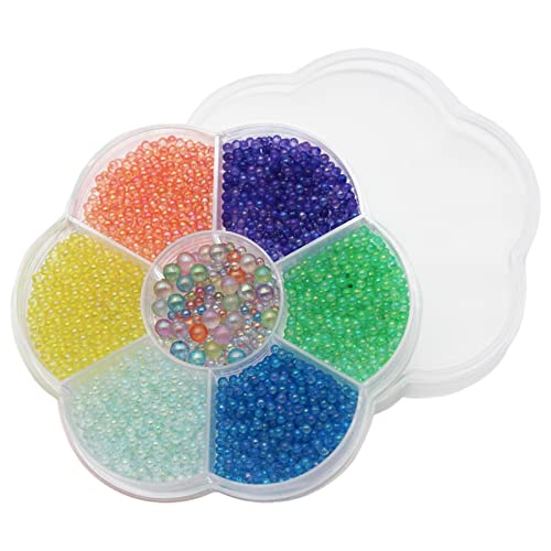 Raxove 3D-Perlen-Glasperlen-Dekorationsset – glitzernde, bunte Nagel-Pailletten, Acryl-Pailletten, holografische Nagelbögen zur Dekoration von Raxove