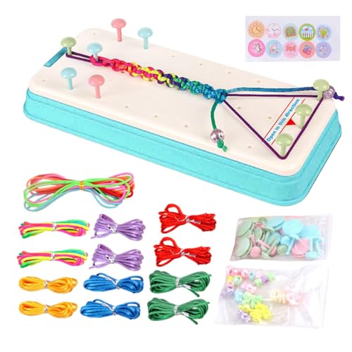 Raxove Armbandmacher-Set, Handseilflechter-Set für Kinder | Buntes Schmuckschnur-Maker-Set - Armbänder String Jewelry Maker Kits Buntes Schmuckarmband-Kit Gewebte Freundschaftsarmbänder für Mädchen von Raxove