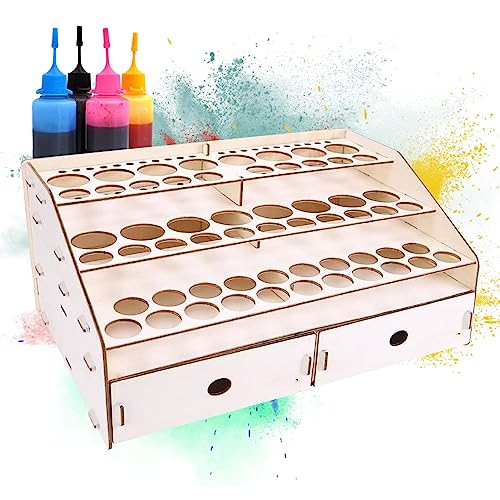 Raxove Pigment-Organizer-Halter – Pinsel-Organizer, großes Fassungsvermögen, Maleraufbewahrung für Kinder, Farbständer für Aquarellfarben, Bastelfarben von Raxove