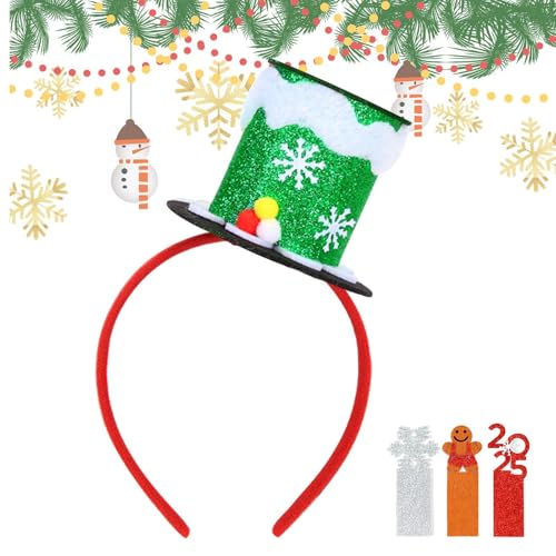 Raxove Weihnachts-Stirnbänder für Mädchen – Weihnachts-Stirnband | Rot Grün Silber Elastische Weihnachten Kopfbedeckung Kinder Stirnband Klassische Party Kopfbedeckung für Mädchen Frauen Mode und von Raxove