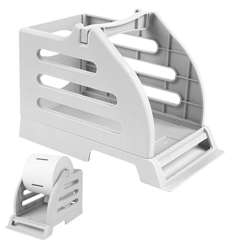 Tragbarer Etikettenrollenhalter – Thermo-Etikettenrollenhalter | einfach zu bedienende Thermo-Etikettenrolle und Fächerfalz-Etiketten für Supermarkt, Einzelhandel, Zuhause, Drucker und Büro von Raxove