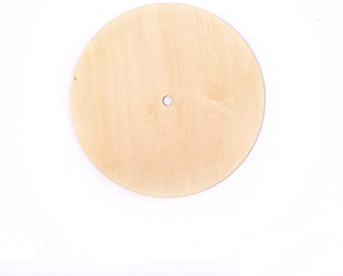 raylinedo 2 von 20 cm unlackiert Craft Kreis Holz Große Uhr Formen Holz Craft Tags Natural Blank mit Loch 1 cm von RayLineDo