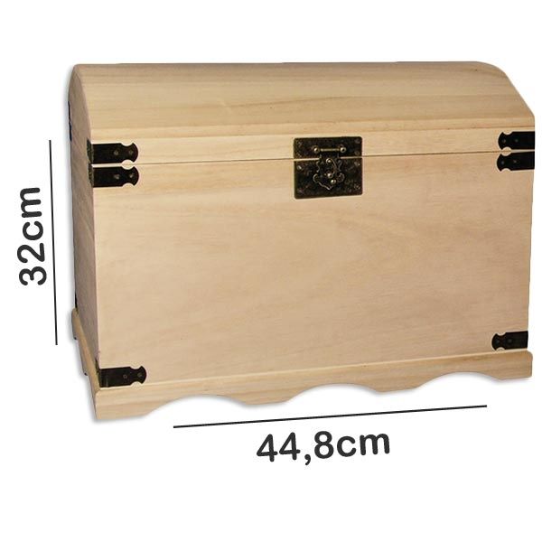 Große Holztruhe +Beschläge 44×28cm von Rayher Hobby GmbH