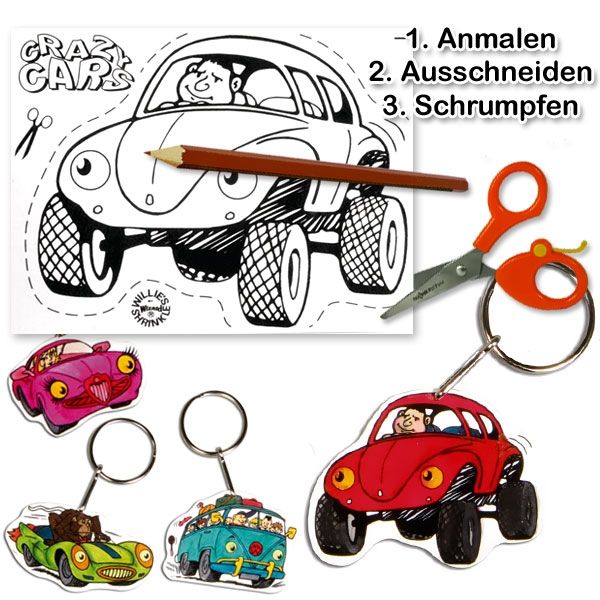 Schrumpffolien-Set mit Autos 8 -tlg. von Rayher Hobby GmbH