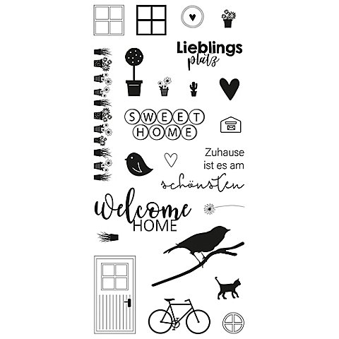 Clear Stempel-Set "Welcome Home" von Rayher