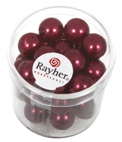 Glaswachsperlen Ã˜ 10 mm bordeaux von Rayher