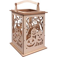 Holz-Laterne "Halloween", Bausatz von Beige