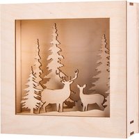 Holzbausatz Motivrahmen "Winterland" von Beige