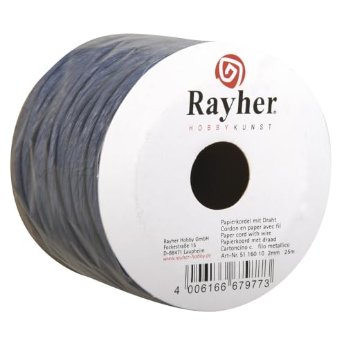 Kordel, dunkelblau, aus verstärktem Papier-Ã˜ 2 mm - 25 m-Rayher von Rayher