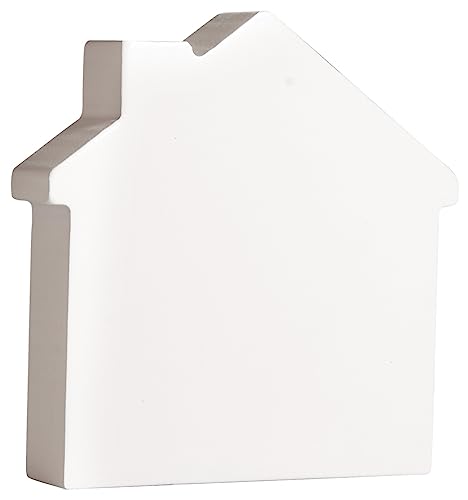 Rayher MDF-Symbol Haus, weiß, 11 x 11 cm, Stärke 2 cm, 3D-Symbol Holz, Holz-Haus, FSC zertifiziert, 64569102 von Rayher