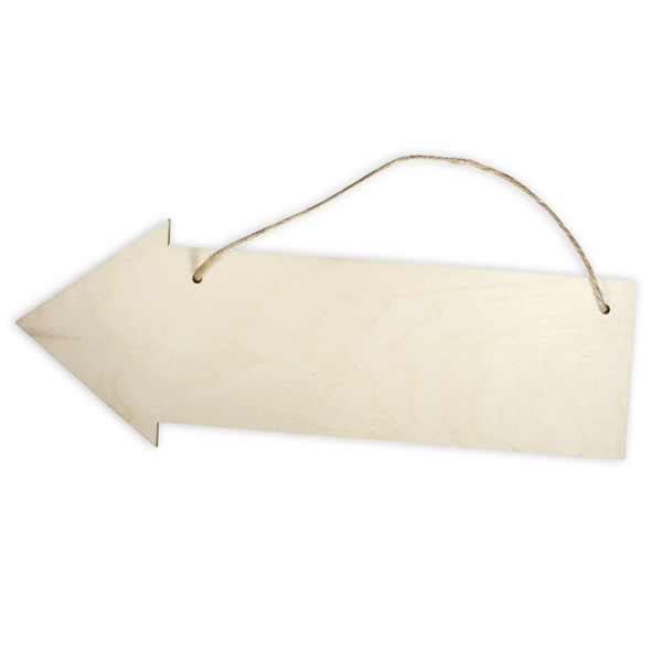 Naturholzschild Pfeil, 40cm x 15cm von Rayher