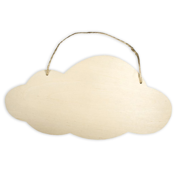 Naturholzschild Wolke, 40cm x 20cm von Rayher