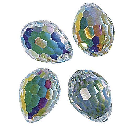 RAYHER 14274120 Swarovski Kristall-Perltropfen, 10 x 7 mm, Dose 2 Stück, mondstein von Rayher