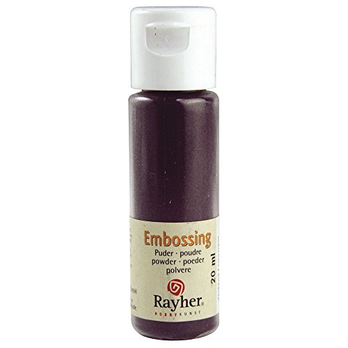 RAYHER 28000304, Embossing-Puder, 20 ml Flasche, deckend, brombeere von Rayher