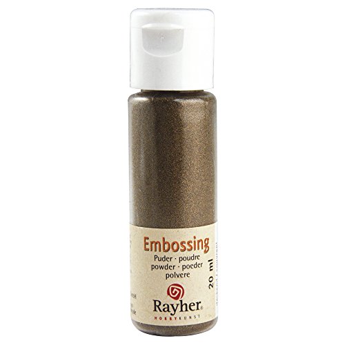 RAYHER 28000616, Embossing-Puder, 20 ml Flasche, deckend, gold von Rayher