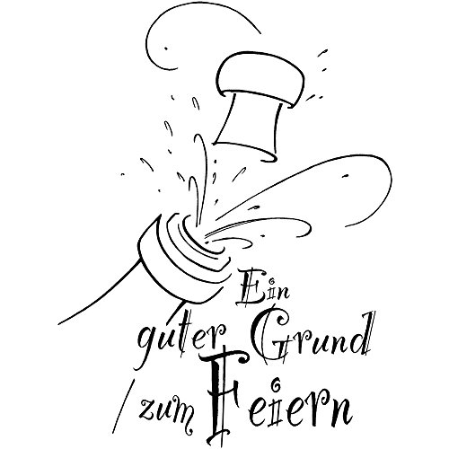 RAYHER 28750000, H.- Stempel Ein guter Grund zum Feiern, 6 x 8 cm, Artikel 25222 von Rayher