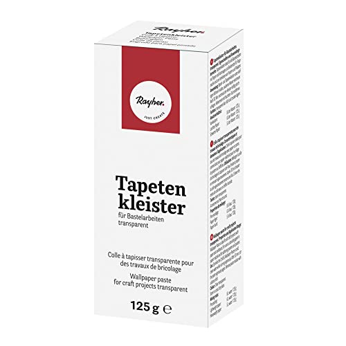 RAYHER 30143000 Tapetenkleister für Bastelarbeiten, Karton 125 g von Rayher