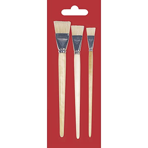 RAYHER 3731400 Borstenpinsel-Set, 3 Größen auf Karte von Rayher