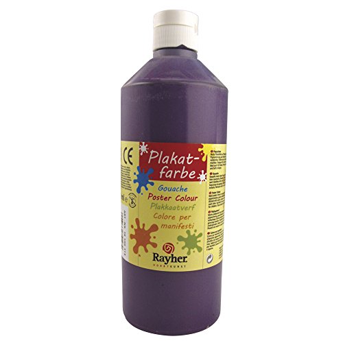 RAYHER 38566314, Plakatfarbe, Flasche 500 ml, violett von Rayher