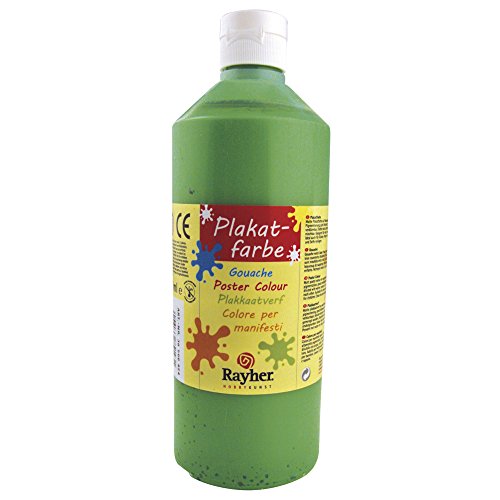 RAYHER 38566424, Plakatfarbe, Flasche 500 ml, giftgrün von Rayher