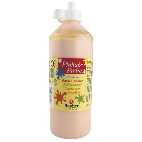 RAYHER 38566514, Plakatfarbe, Flasche 500 ml, dunkler teint von Rayher