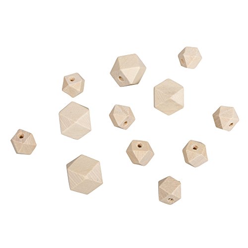 Rayher 12201505 Holzperlen Diamant, 4St. ø2cm, 8St. ø1,5cm, SB-Btl 12S von Rayher