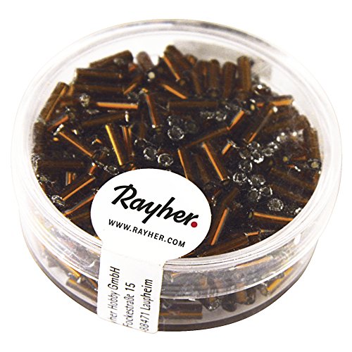 Rayher 1406505 Glasstifte, 7/2 mm, mit Silbereinzug, Dose 15g, d.braun von Rayher