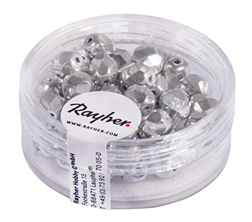 Rayher 14201610 Glas Schliffperle, 6mm ø von Rayher