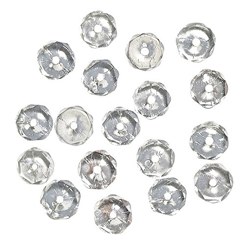 Rayher 14204801 Glas Schliffperle Radl, 6x3mm, irisierend, Dose 40Stück von Rayher