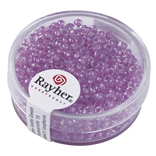 Rayher 14312306 Rocailles "Arktis", gelüstert, zartlila, 2,6 mm ø, Dose 17 g Rayher 14312306 Rocailles "Arktis", gelüstert, zartlila, 2,6 mm ø, Dose 17 g von Rayher