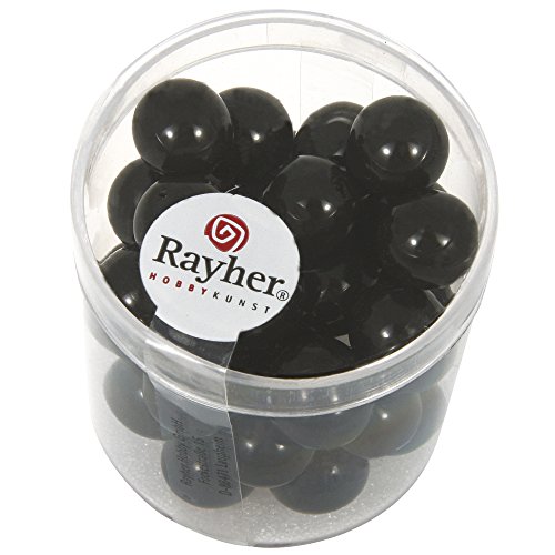 Rayher 14403576 Renaissance Glaswachsperlen, 10 mm ø, Dose 35 Stück, s von Rayher