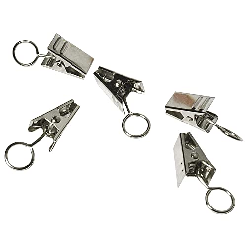 Rayher 2135821 Metall-Metall-Clip 18 mm mit Öse, Öse ø 8 mm, SB-Btl 18 Stück, platin von Rayher