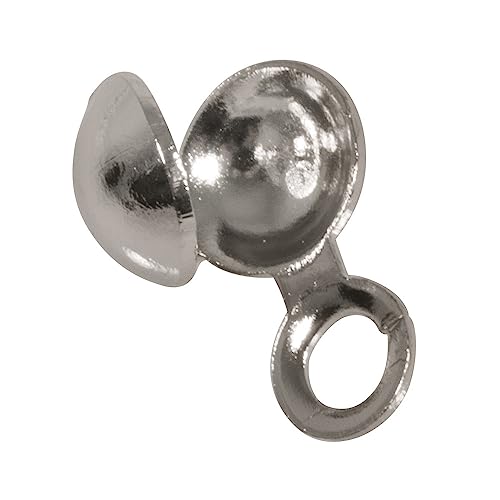 Rayher 2226021 Quetschkalotte, 4mm ø, SB-Btl 10Stück, platin von Rayher