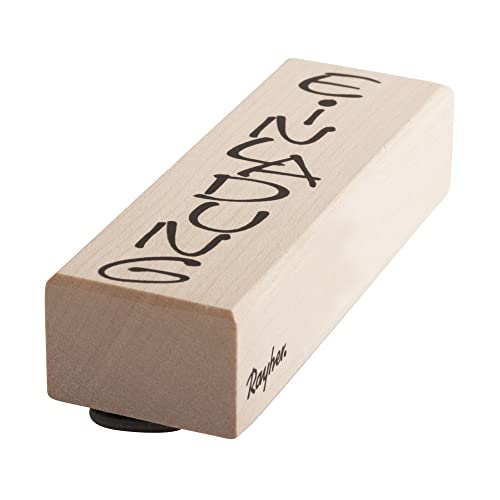 Rayher Hobby Rayher Stempel Holz „Einladung“, 3 x 9 cm, Holzstempel Einladung, zum Gestalten von Karten, Umschlägen, Geschenken, Textstempel, Butterer Stempel, 2853500 von Rayher