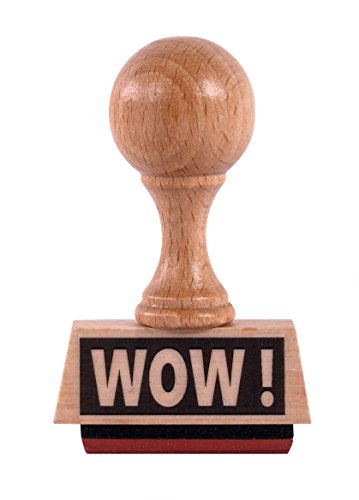 Rayher 29128000 Statement-Stempel Wow, 1,5 x 4 cm, Holz von Rayher