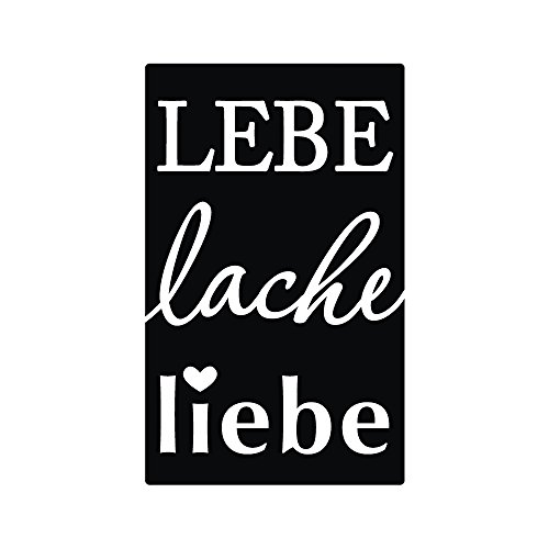 Rayher 34313000 Labels D Lebe,lache,liebe, 40x65mm, SB-Btl 1Stück, Farblos von Rayher