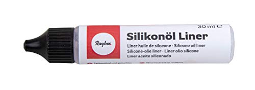 Rayher 34453000 Silikonöl Liner für Gießharz und Pouring, Flasche 30 ml, Pouring Medium für die Pouringtechnik, Acrylfließtechnik, Weiß von Rayher