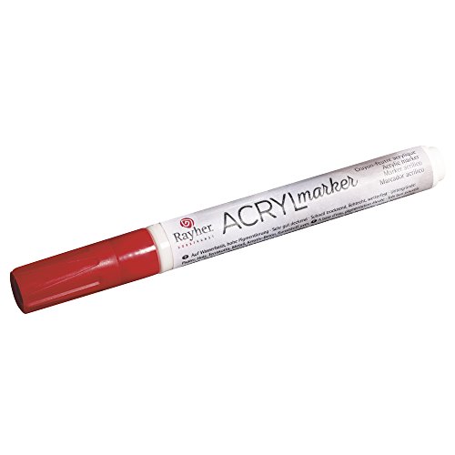 Rayher 35007287 Acryl-Marker, Rundspitze 2-4 mm, mit Ventil, klassikro von Rayher