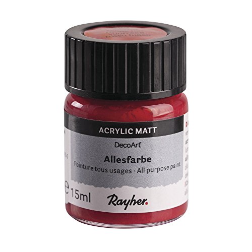 Rayher 38039282 Allesfarbe, Glas 15 ml, karminrot von Rayher