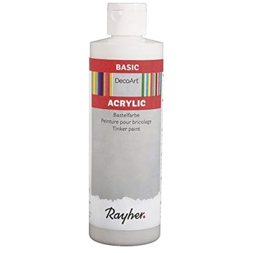 Rayher Hobby Rayher 38052102 Acrylic Bastelfarbe, weiß, Flasche 236 ml, Bastelfarben für Erwachsene und Kinder, Acrylfarbe auf Wasserbasis von Rayher