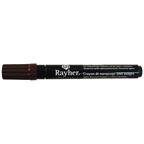 Rayher 3824904 Alles-Marker, Rundspitze 2-4mm, mit Ventil, m.braun von Rayher