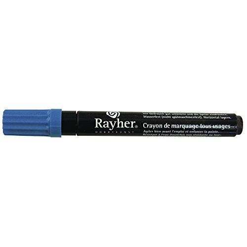 Rayher 3824909 Alles-Marker, Rundspitze 2-4mm, mit Ventil, m.blau von Rayher